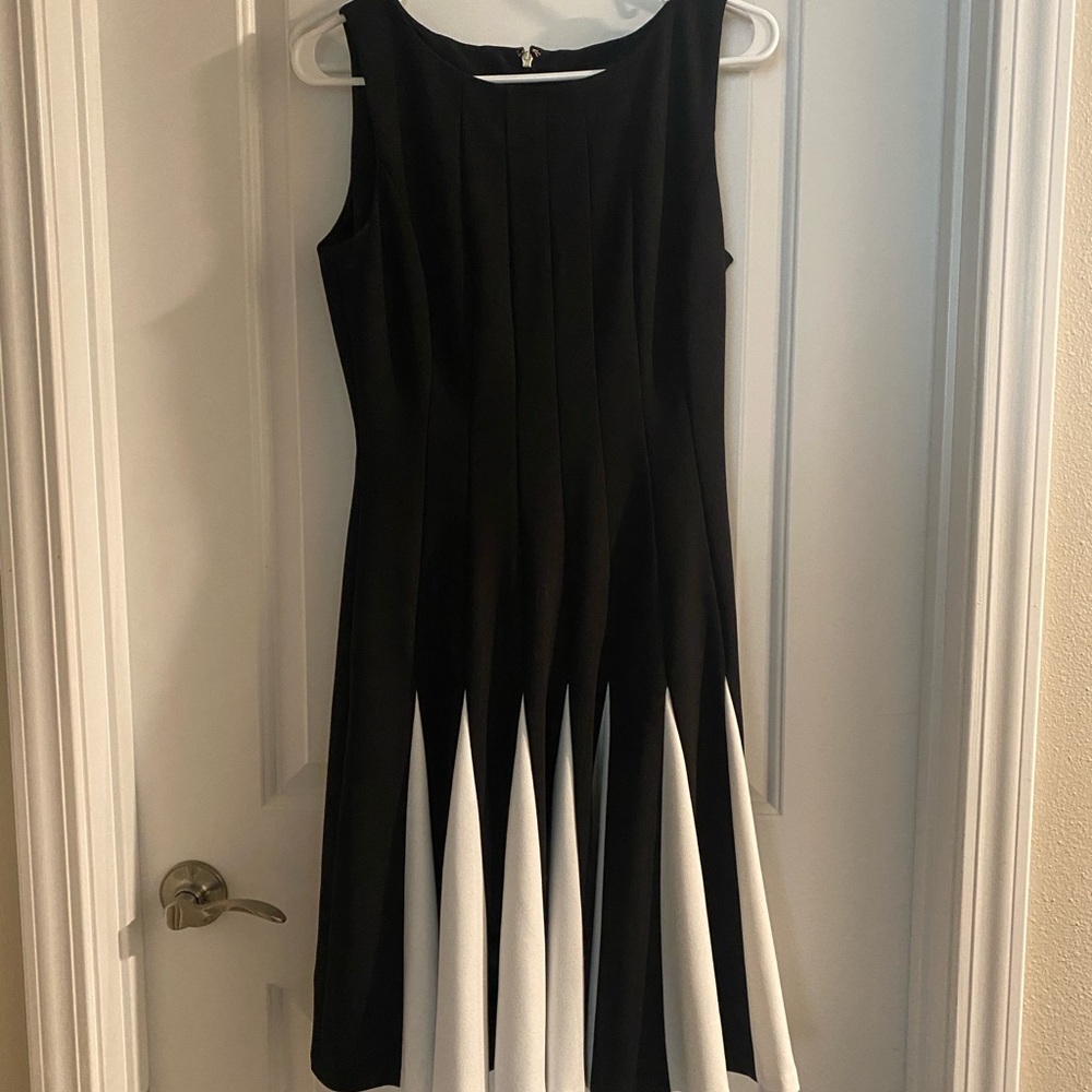 Tommy Hilfiger Black and White Midi Dress